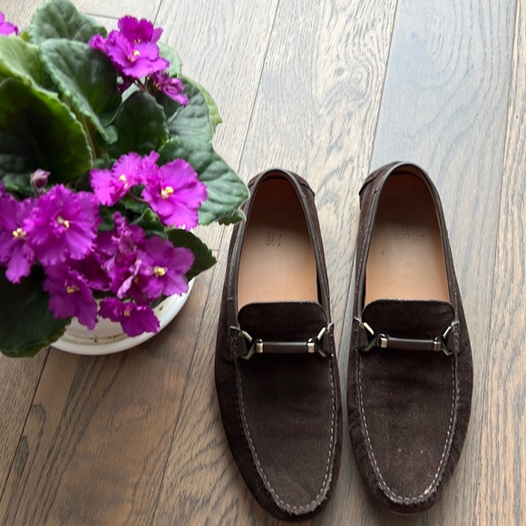 Hugo Boss- Men drivers mocs -Brown suede-43 Eu